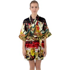 Dscf2283 - Mountain Landscape Quarter Sleeve Kimono Robe by bestdesignintheworld