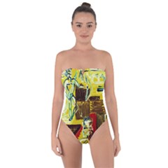 Dscf1482 - Ancient Geomenty Tie Back One Piece Swimsuit by bestdesignintheworld