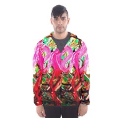 Dscf2035 - Flamingo On A Chad Lake Hooded Wind Breaker (men) by bestdesignintheworld