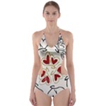 Love Love Hearts Cut-Out One Piece Swimsuit