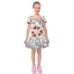 Love Love Hearts Kids  Short Sleeve Velvet Dress