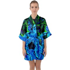 Dscf1604 - Lady In Blue Kimono Quarter Sleeve Kimono Robe by bestdesignintheworld