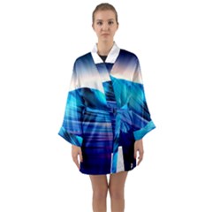 Rolling Waves Long Sleeve Kimono Robe by Sapixe