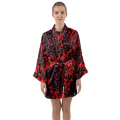 Volcanic Textures Long Sleeve Kimono Robe by Sapixe