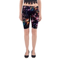 Lights Star Sky Graphic Night Yoga Cropped Leggings by Sapixe