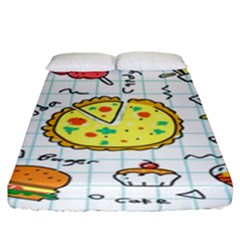 Colorful Doodle Soda Cartoon Set Fitted Sheet (king Size) by Sapixe