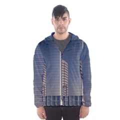 Skyscraper Skyscrapers Building Hooded Wind Breaker (men) by Sapixe