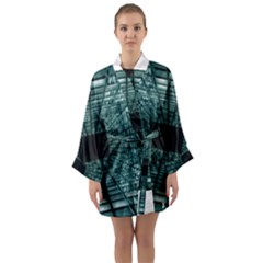 Abstract Perspective Background Long Sleeve Kimono Robe by Sapixe