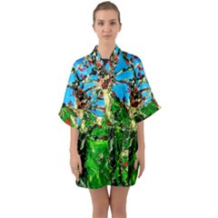 Coral Tree 2 Quarter Sleeve Kimono Robe by bestdesignintheworld