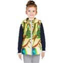 Girl In A Blue Tank Top Kid s Hooded Puffer Vest View1