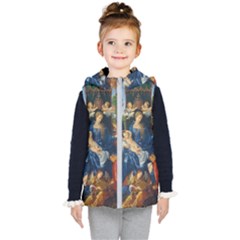 Feast Of The Rosary - Albrecht Dürer Kid s Hooded Puffer Vest by Valentinaart