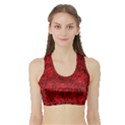 Arranged Flowers Love Sports Bra with Border View1