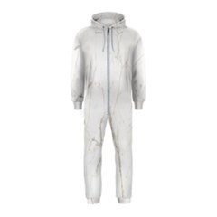 White Marble Tiles Rock Stone Statues Hooded Jumpsuit (kids) by Simbadda