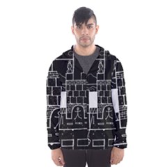 Drawing  Hooded Wind Breaker (men) by ValentinaDesign