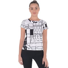 Drawing  Short Sleeve Sports Top 