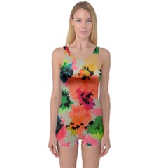 Colorful Spots                                   Women s Boyleg One Piece Swimsuit by LalyLauraFLM