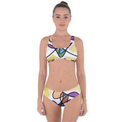 Abstract Art Colorful Criss Cross Bikini Set by Modern2018