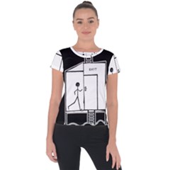 Drawing Short Sleeve Sports Top 