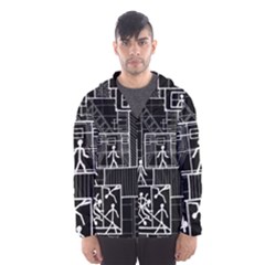 Drawing Hooded Wind Breaker (men) by ValentinaDesign