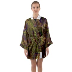 Fractal Virtual Abstract Long Sleeve Kimono Robe by Simbadda