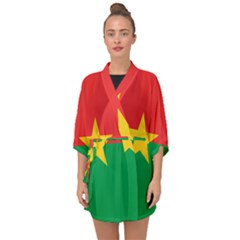 Flag Of Burkina Faso Half Sleeve Chiffon Kimono by abbeyz71