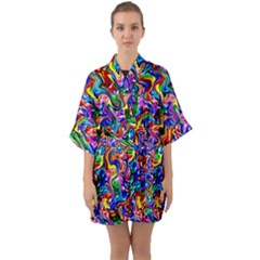 Artwork By Patrick-colorful-39 Quarter Sleeve Kimono Robe by ArtworkByPatrick