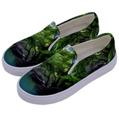Backgrounds List Of Lake Background Beautiful Waterfalls Nature Kids  Canvas Slip Ons by Modern2018