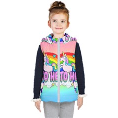Go To Hell - Unicorn Kid s Hooded Puffer Vest by Valentinaart