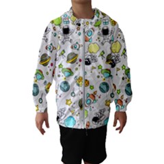 Space Pattern Hooded Wind Breaker (kids) by Valentinaart