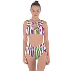 Summer Colorful Rainbow Typography Bandaged Up Bikini Set  by yoursparklingshop