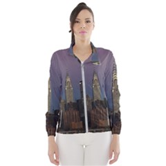 Skyline City Manhattan New York Wind Breaker (women) by Simbadda