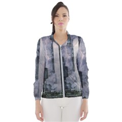 Digital Art City Cities Urban Wind Breaker (women) by Simbadda