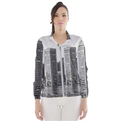 Architecture City Skyscraper Wind Breaker (women) by Simbadda