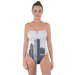 Architecture City Skyscraper Tie Back One Piece Swimsuit by Simbadda