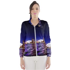 Toronto City Cn Tower Skydome Wind Breaker (women) by Simbadda