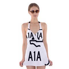 Florida State Road A1a Halter Dress Swimsuit 