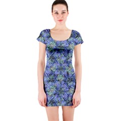 Modern Nature Print Pattern 7200 Short Sleeve Bodycon Dress by dflcprints