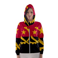 Flag Of Angola Hooded Wind Breaker (women) by abbeyz71