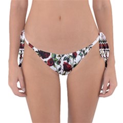 Red Roses Print Reversible Bikini Bottom by CasaDiModa