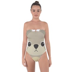 Animal Bear Cartoon Children Kids Tie Back One Piece Swimsuit by Simbadda