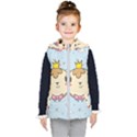 Cat Cloud Heart Texture Kitten Kid s Hooded Puffer Vest View1