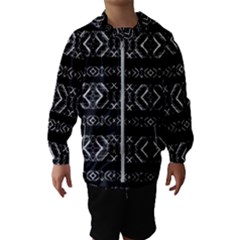 Futuristic Geometric Stripes Pattern Hooded Wind Breaker (kids) by dflcprints