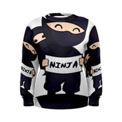 Ninja Baby Parent Cartoon Japan Women s Sweatshirt by Simbadda