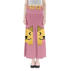 Pet Animal Feline Domestic Animals Full Length Maxi Skirt by Simbadda
