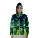 Old Tree And House With An Arch 3 Hooded Windbreaker (Women) View1