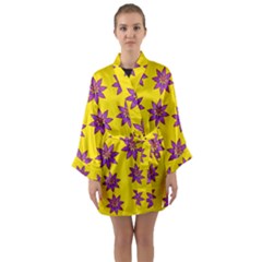 Fantasy Flower In The Happy Jungle Of Beauty Long Sleeve Kimono Robe by pepitasart