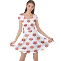 Girl Power Logo Pattern Cap Sleeve Dress by dflcprints