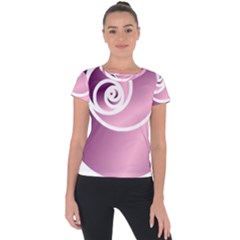 Rose  Short Sleeve Sports Top  by Jylart