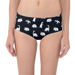 Dinosaurs Pattern Mid-waist Bikini Bottoms by Valentinaart