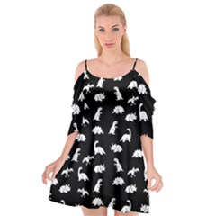 Dinosaurs Pattern Cutout Spaghetti Strap Chiffon Dress by Valentinaart